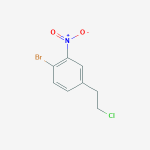 molecular formula C8H7BrClNO2 B13135015 1-Bromo-4-(2-chloroethyl)-2-nitrobenzene 