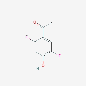 molecular formula C8H6F2O2 B13135020 1-(2,5-Difluoro-4-hydroxyphenyl)ethanone 