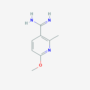 molecular formula C8H11N3O B13135023 6-Methoxy-2-methylnicotinimidamide 