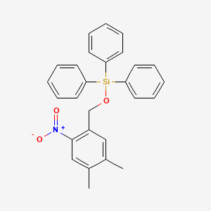 ((4,5-Dimethyl-2-nitrobenzyl)oxy)triphenylsilane