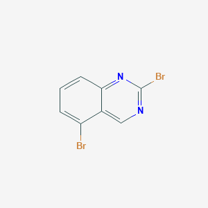 molecular formula C8H4Br2N2 B13135057 2,5-Dibromoquinazoline 