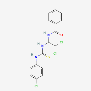 N-(2,2-Dichloro-1-(3-(4-chlorophenyl)thioureido)ethyl)benzamide