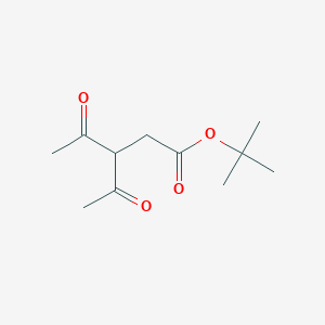 molecular formula C11H18O4 B1313510 叔丁基 3-乙酰基-4-氧代戊酸酯 CAS No. 116423-03-1