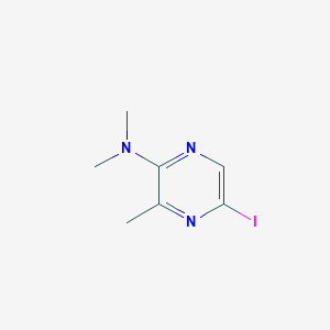 molecular formula C7H10IN3 B13135112 5-Iodo-N,N,3-trimethylpyrazin-2-amine 