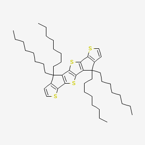 3,3,13,13-Tetraoctyl-7,10,17,20-tetrathiahexacyclo[9.9.0.02,9.04,8.012,19.014,18]icosa-1(11),2(9),4(8),5,12(19),14(18),15-heptaene