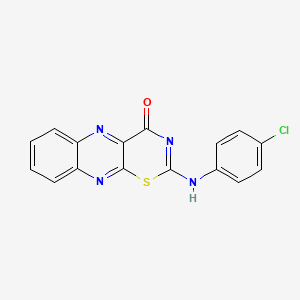 2-((4-Chlorophenyl)amino)-4H-1,3-thiazino(5,6-b)quinoxalin-4-one