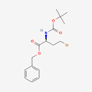 molecular formula C16H22BrNO4 B13135135 (S)-4-bromo-2-tert-butoxycarbonylamino-butyric acid benzyl ester 