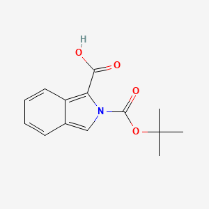 molecular formula C14H15NO4 B13135143 2-(tert-Butoxycarbonyl)-2H-isoindole-1-carboxylic acid 