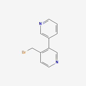 molecular formula C11H9BrN2 B13135159 4-(Bromomethyl)-3,3'-bipyridine 