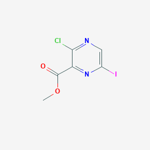 molecular formula C6H4ClIN2O2 B13135192 Methyl 3-chloro-6-iodopyrazine-2-carboxylate 