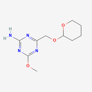 4-Methoxy-6-(oxan-2-yloxymethyl)-1,3,5-triazin-2-amine