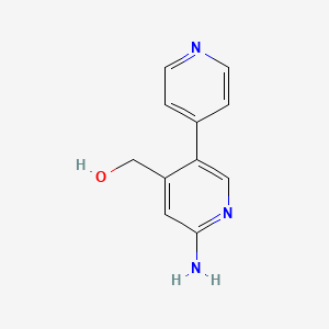 molecular formula C11H11N3O B13135229 (6-Amino-[3,4'-bipyridin]-4-yl)methanol 