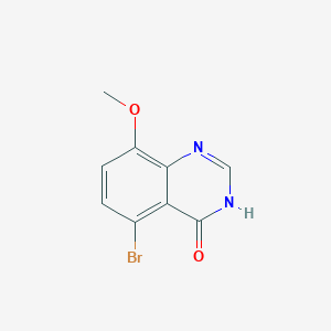 molecular formula C9H7BrN2O2 B13135232 5-Bromo-8-methoxyquinazolin-4(3H)-one 