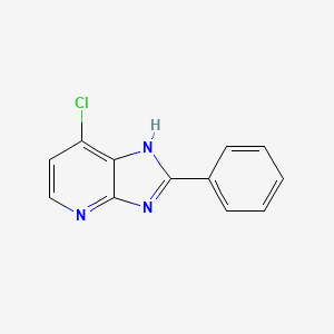 molecular formula C12H8ClN3 B13135233 7-Chloro-2-phenyl-3H-imidazo[4,5-b]pyridine 