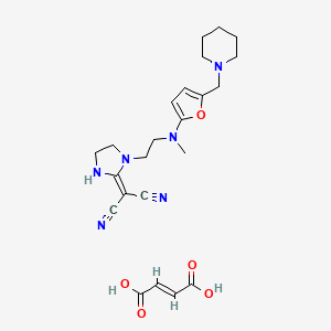 2-(1-(2-(Methyl(5-(piperidin-1-ylmethyl)furan-2-yl)amino)ethyl)imidazolidin-2-ylidene)malononitrilefumarate