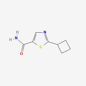 molecular formula C8H10N2OS B13135280 2-Cyclobutylthiazole-5-carboxamide 