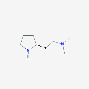 molecular formula C8H18N2 B13135296 (R)-N,N-Dimethyl-2-(pyrrolidin-2-yl)ethanamine 