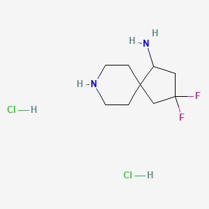 2,2-Difluoro-8-azaspiro[4.5]decan-4-amine;dihydrochloride