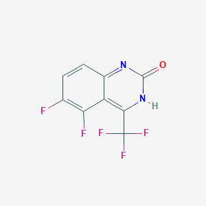 molecular formula C9H3F5N2O B13135382 5,6-difluoro-4-trifluoromethylquinazolin-2(1H)-one 