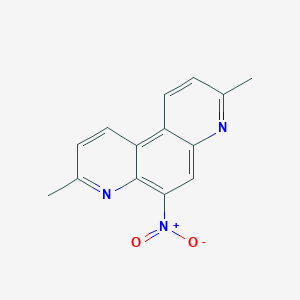 molecular formula C14H11N3O2 B13135385 3,8-Dimethyl-5-nitro-4,7-phenanthroline CAS No. 116142-49-5