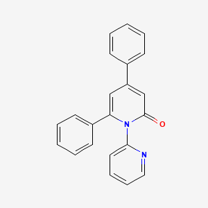 molecular formula C22H16N2O B13135400 4,6-Diphenyl-1-(2-pyridyl)-2-pyridone CAS No. 62219-18-5