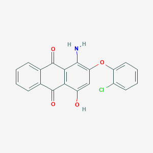 molecular formula C20H12ClNO4 B13135423 1-Amino-2-(2-chlorophenoxy)-4-hydroxyanthracene-9,10-dione CAS No. 63351-77-9