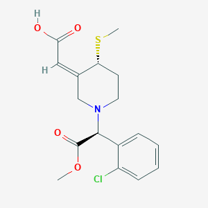 (2Z)-2-[(4R)-1-[(1S)-1-(2-chlorophenyl)-2-methoxy-2-oxoethyl]-4-methylsulfanylpiperidin-3-ylidene]acetic acid