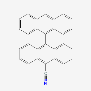 molecular formula C29H17N B13135481 [9,9'-Bianthracene]-10-carbonitrile CAS No. 103266-00-8