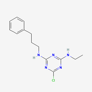 1,3,5-Triazine-2,4-diamine, 6-chloro-N2-ethyl-N4-(3-phenylpropyl)-