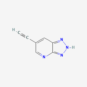 molecular formula C7H4N4 B13135598 6-Ethynyl-3H-[1,2,3]triazolo[4,5-b]pyridine 