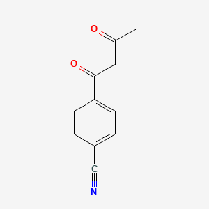 molecular formula C11H9NO2 B1313560 4-(3-氧代丁酰基)苯甲腈 CAS No. 62585-03-9
