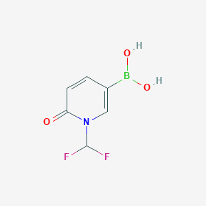 molecular formula C6H6BF2NO3 B13135613 (1-(Difluoromethyl)-6-oxo-1,6-dihydropyridin-3-yl)boronic acid 