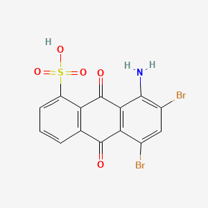 8-Amino-5,7-dibromo-9,10-dioxo-9,10-dihydroanthracene-1-sulfonic acid