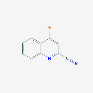 molecular formula C10H5BrN2 B13135645 4-Bromoquinoline-2-carbonitrile 