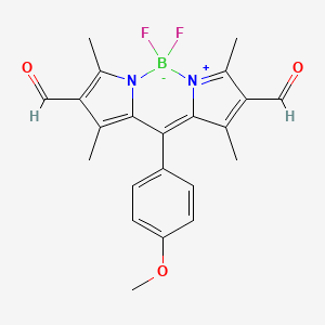 2,2-difluoro-8-(4-methoxyphenyl)-4,6,10,12-tetramethyl-3-aza-1-azonia-2-boranuidatricyclo[7.3.0.03,7]dodeca-1(12),4,6,8,10-pentaene-5,11-dicarbaldehyde