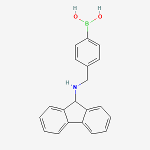 molecular formula C20H18BNO2 B13135665 (4-(((9H-Fluoren-9-yl)amino)methyl)phenyl)boronic acid CAS No. 921198-24-5