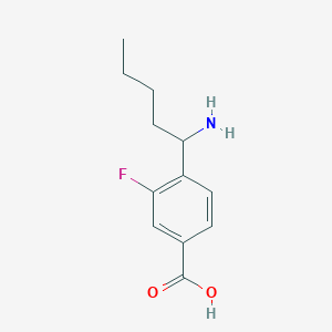 Benzoicacid,4-(1-aminopentyl)-3-fluoro-