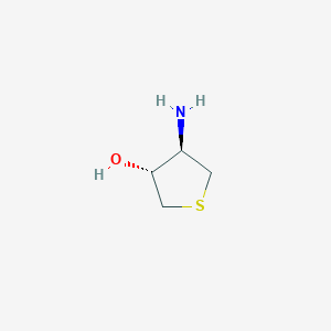 molecular formula C4H9NOS B13135712 trans-4-Aminotetrahydrothiophen-3-ol 