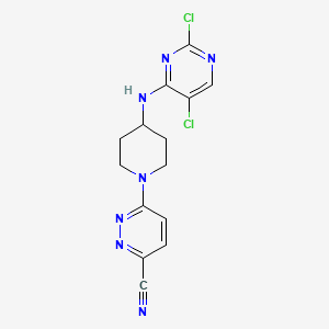 6-(4-((2,5-Dichloropyrimidin-4-yl)amino)piperidin-1-yl)pyridazine-3-carbonitrile