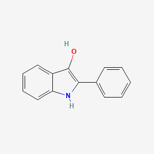 molecular formula C14H11NO B13135735 2-phenyl-1H-indol-3-ol 