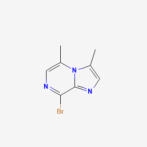 molecular formula C8H8BrN3 B13135767 8-Bromo-3,5-dimethylimidazo[1,2-a]pyrazine 