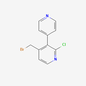 molecular formula C11H8BrClN2 B13135785 4-(Bromomethyl)-2-chloro-3,4'-bipyridine 