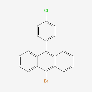 molecular formula C20H12BrCl B13135799 9-Bromo-10-(4-chlorophenyl)anthracene 