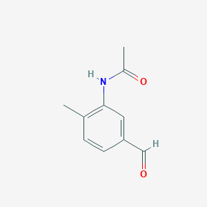 molecular formula C10H11NO2 B1313589 N-(5-Formyl-2-methylphenyl)acetamide CAS No. 63913-25-7