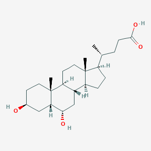 molecular formula C24H40O4 B131359 异去氧胆酸 CAS No. 570-84-3