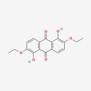 molecular formula C18H16O6 B13135907 2,6-Diethoxy-1,5-dihydroxyanthracene-9,10-dione CAS No. 92453-57-1