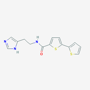 molecular formula C14H13N3OS2 B13135918 N-[2-(1H-Imidazol-5-yl)ethyl][2,2'-bithiophene]-5-carboxamide CAS No. 106483-76-5