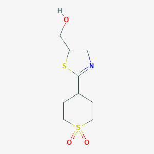 4-(5-(Hydroxymethyl)thiazol-2-yl)tetrahydro-2H-thiopyran 1,1-dioxide