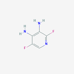 molecular formula C5H5F2N3 B13135931 2,5-Difluoropyridine-3,4-diamine 