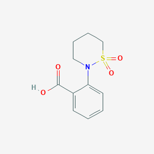 molecular formula C11H13NO4S B1313594 2-(1,1-二氧化-1,2-噻嗪-2-基)苯甲酸 CAS No. 63170-37-6